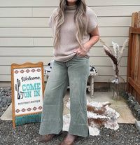So Me - Wide Leg Twill Jeans