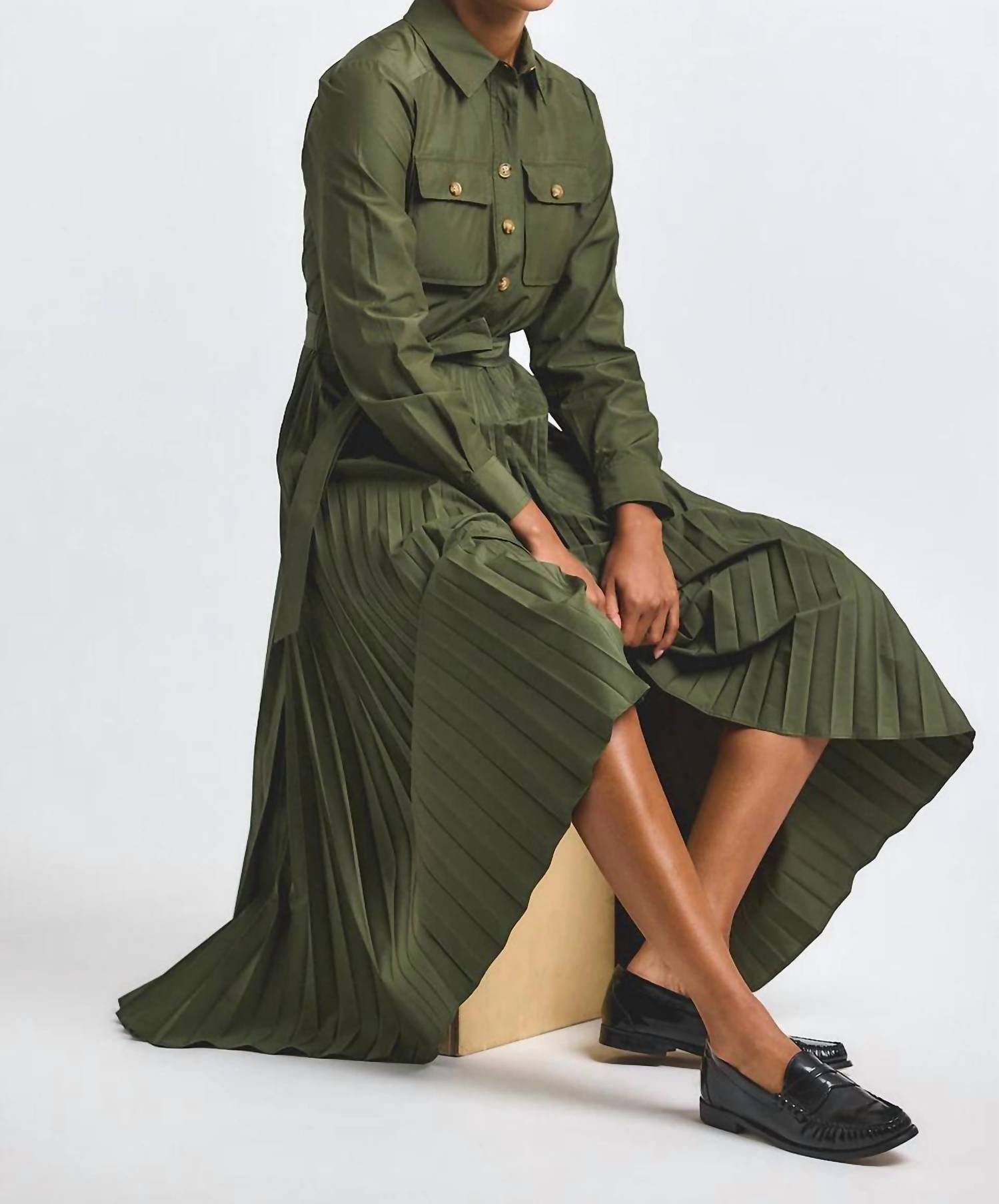 Derek Lam 10 Crosby - Women's Kenza Pleated Shirt Dress