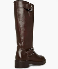 STEVE MADDEN Women's Erma Knee High Flat Boots in brown - women's shoe - alternate view