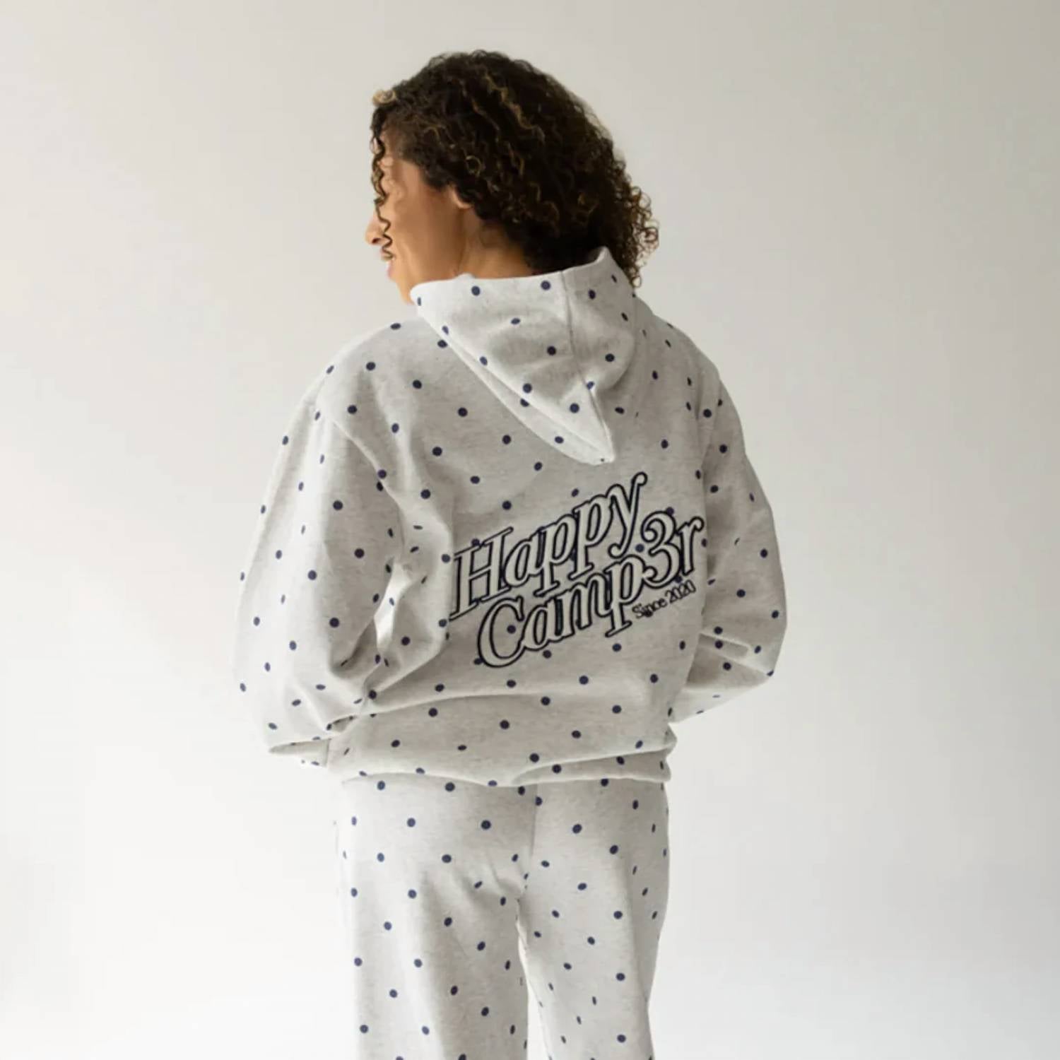 The Happy Camp3R - Polka Dot Appliqué Hoodie