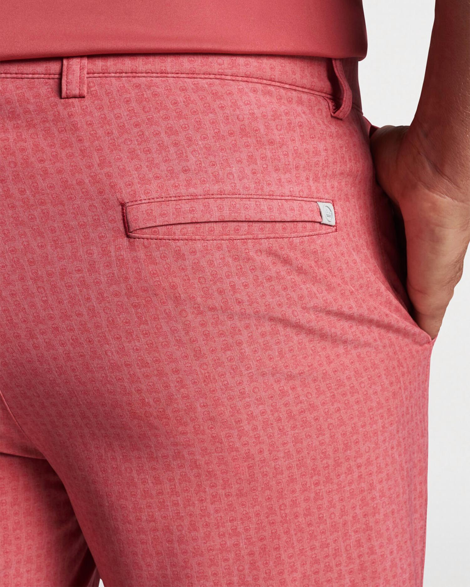 PETER MILLAR Shackleford Skull In One Performance Hybrid Short in one performance hybrid short in cape red - men's shorts - alternate view
