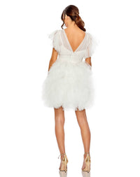 Mac Duggal - Flutter Ruffle Tiered Tulle Dress