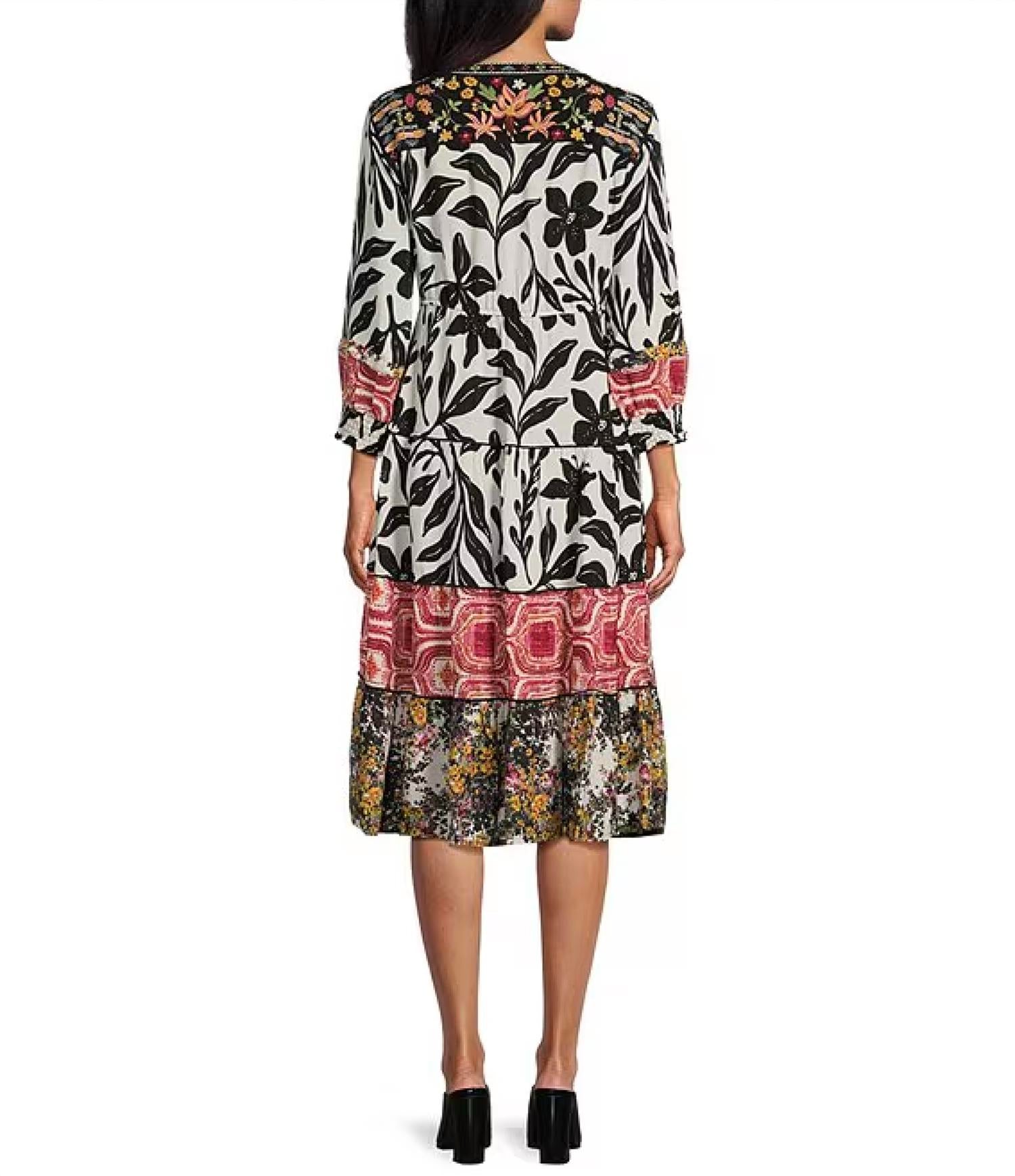 John Mark - Embroidered Detail Dress