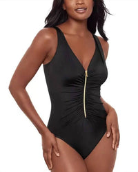 Miraclesuit - Razzle Dazzle Zip One Piece Swimsuit