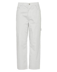 Tibi Garment Dyed Silky Cotton Cropped Slouchy Cargo Jeans in grey - women's pants - view 4