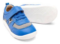 OLDSOLES Kid's 8010 Cruzin Sneakers in neon blue light grey mesh - kids' sneaker - view 4