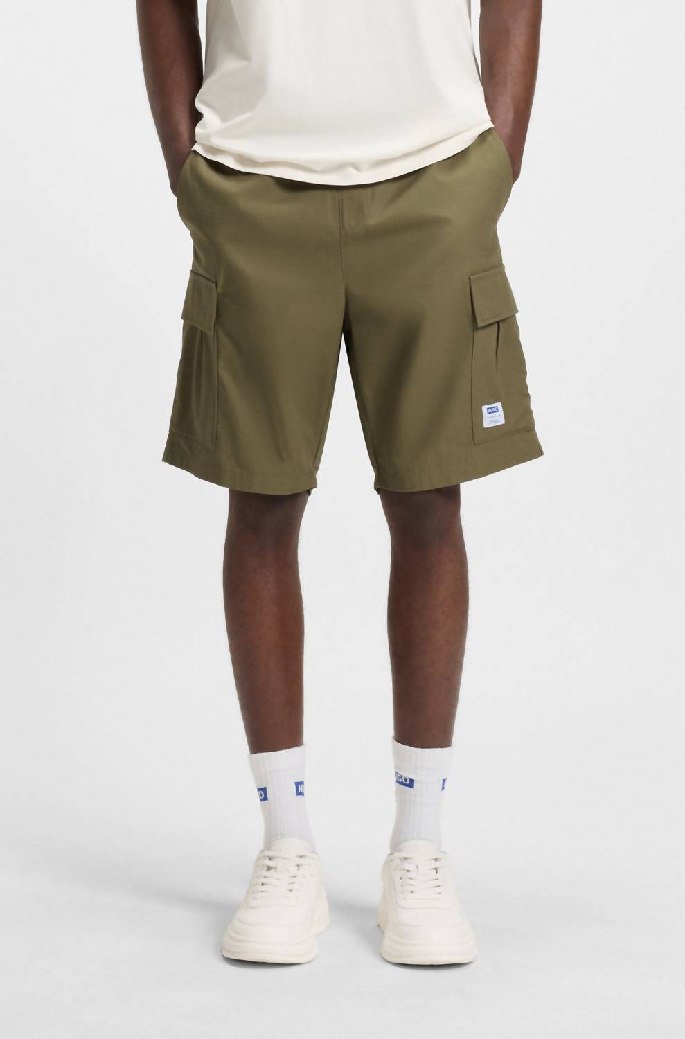 Hugo Boss - Structured Cotton Drawstring Shorts