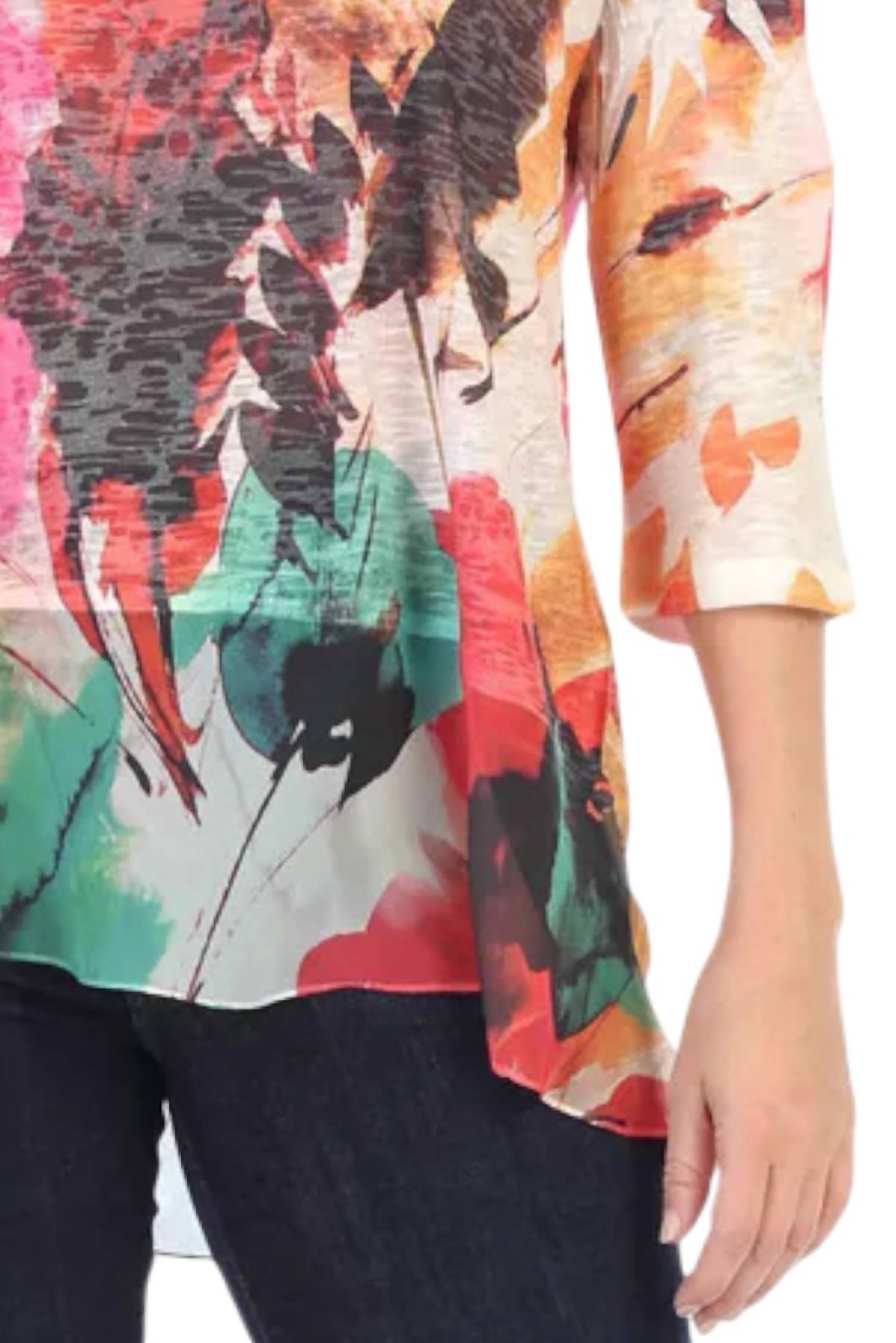 Jess & Jane - Love Song Chiffon Contrast Burnout Top