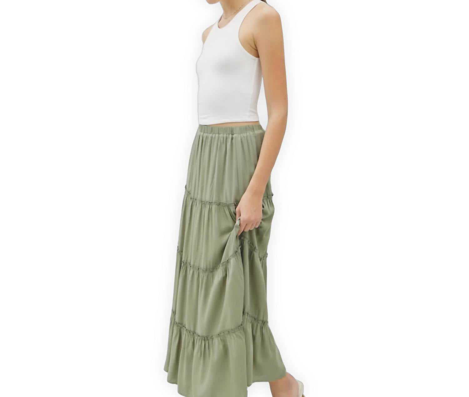 Be Cool - Dana Tiered Maxi Skirt