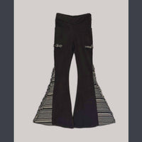 Jayli - Women's Cotton Fleece Stonewashed Pants With Gherri Trim