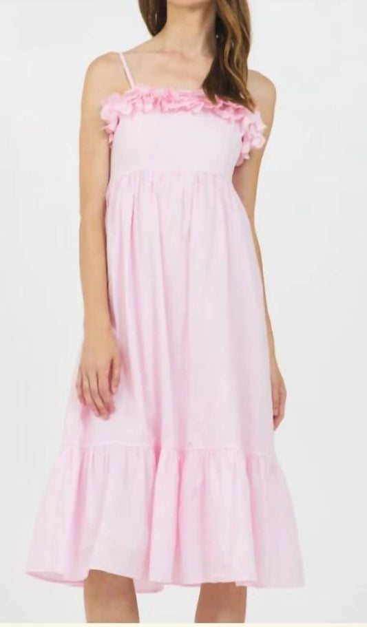 Stellah - Strappy Midi Pink Dress