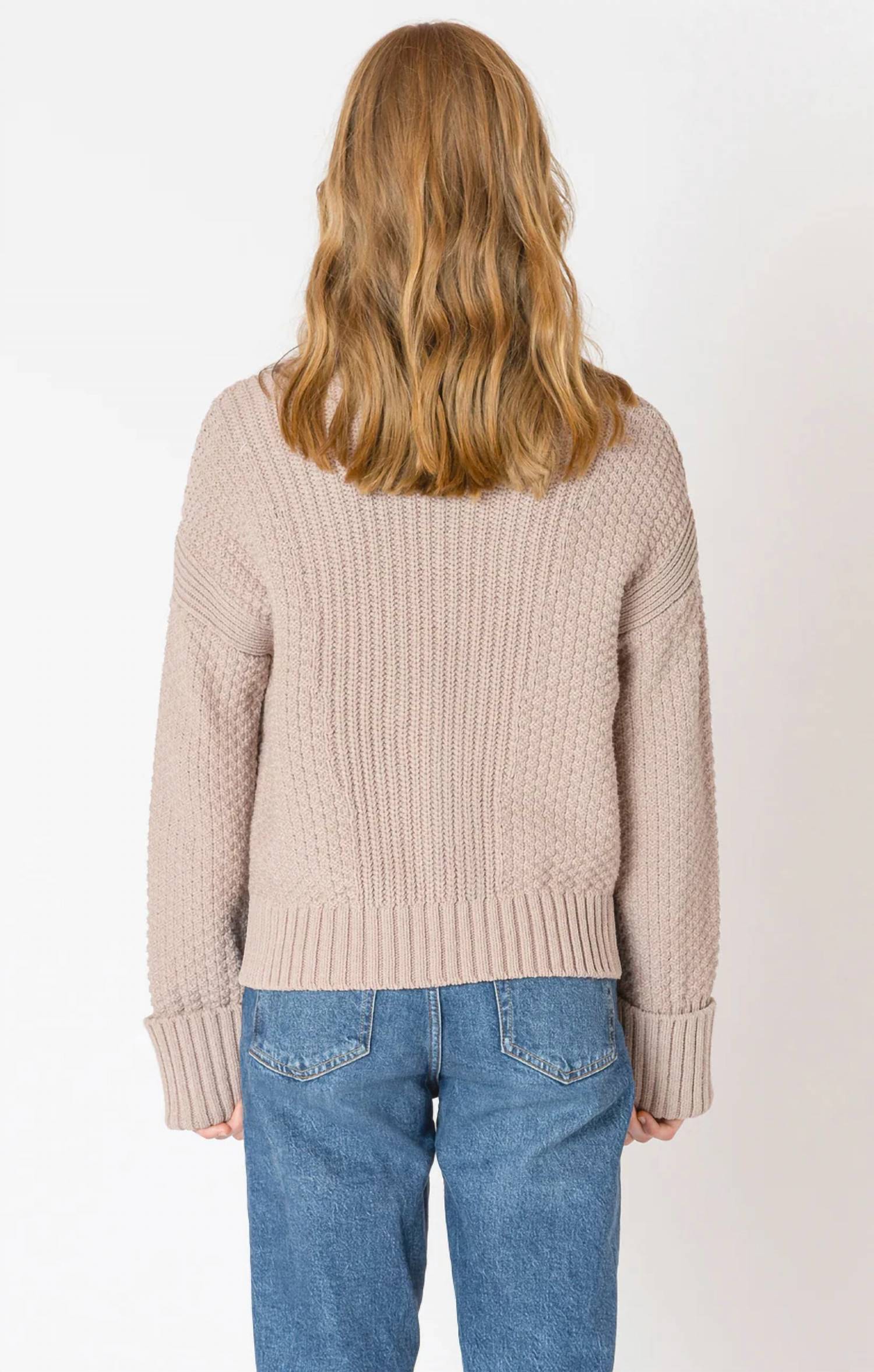 Dex Clothing - Cuffed Sleeve Textured Cardigan