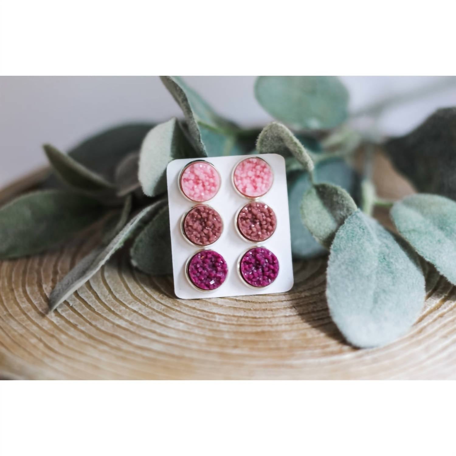 Urban Gemms - Women's Druzy Earring Set