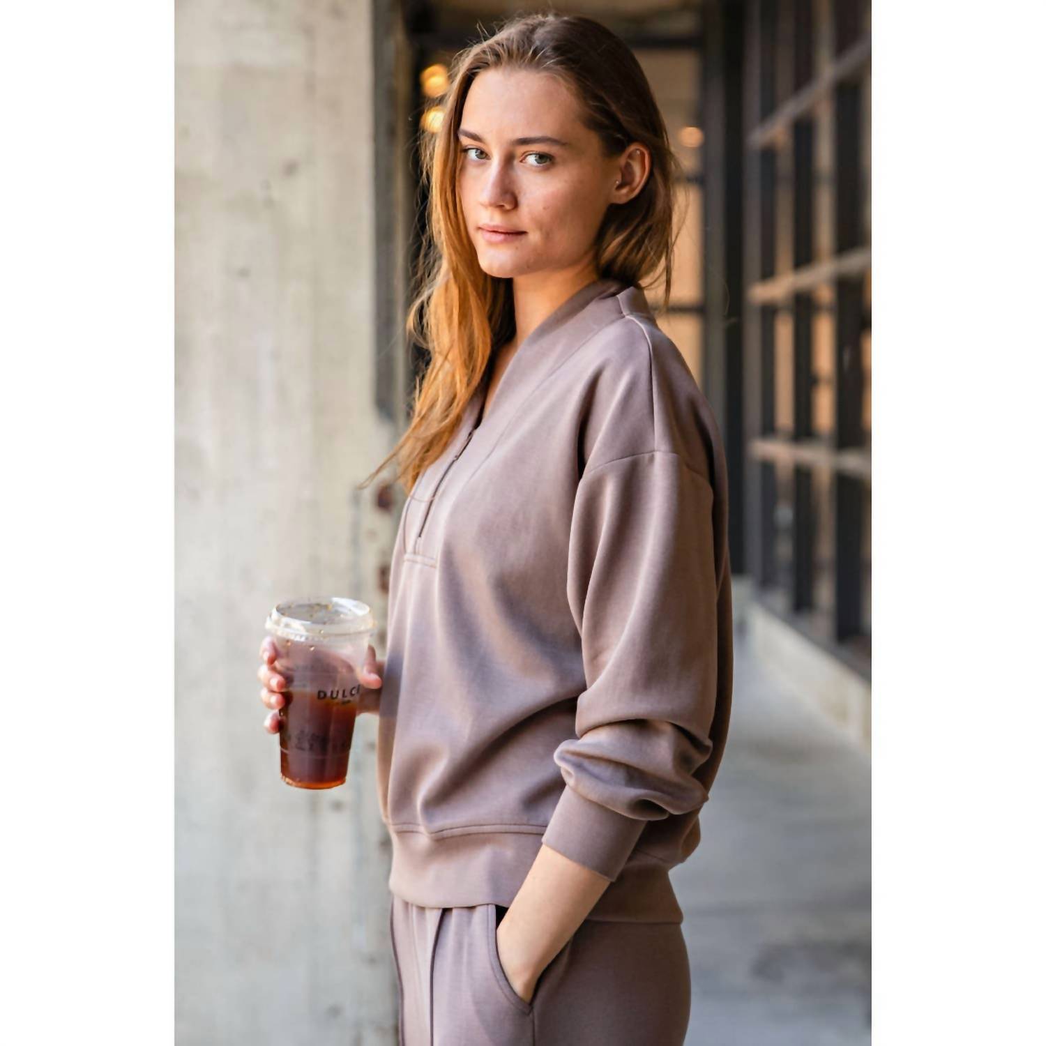 Rae Mode - Scuba Luxe Half Zip Jacket - Plus