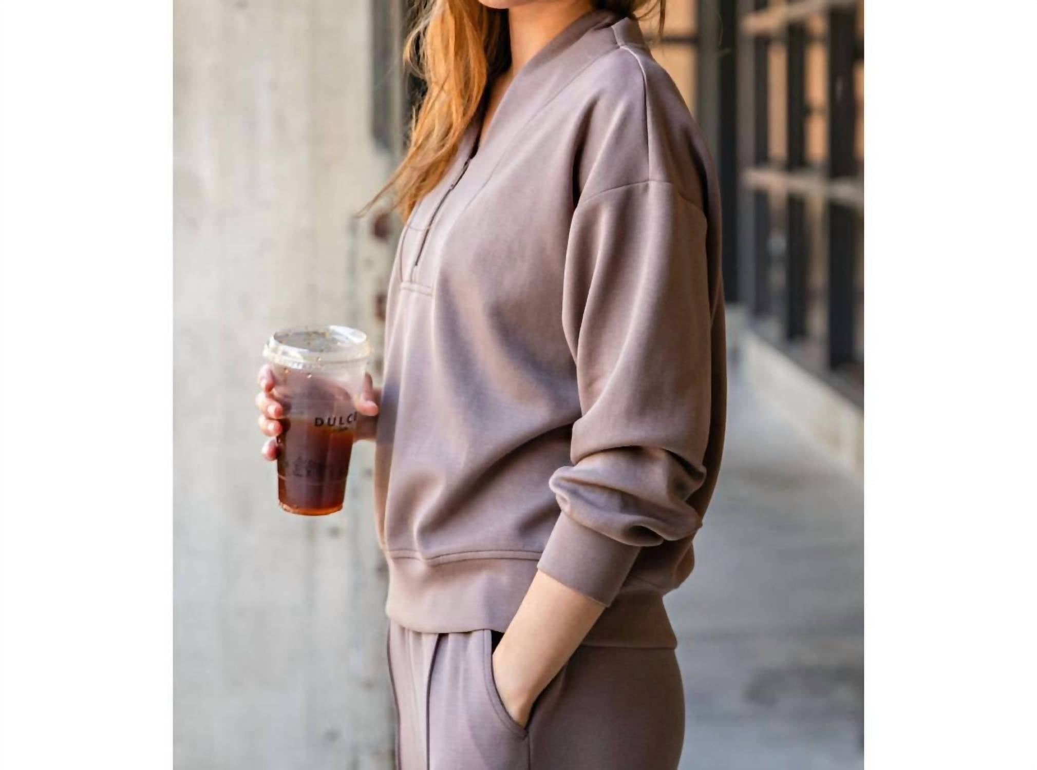 Rae Mode - Scuba Luxe Half Zip Jacket - Plus
