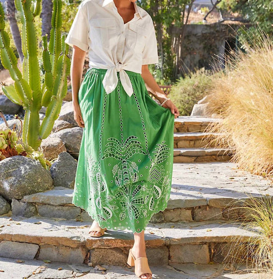 Karen Kane - Embroidered Midi skirt