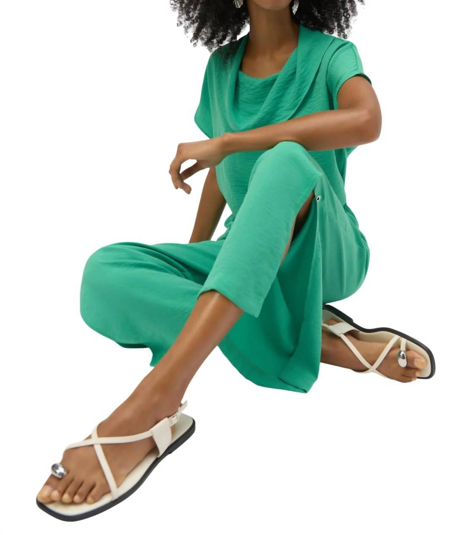 Joseph Ribkoff Matching Pant And Top Set in garden green - women's sleepwear - view 8