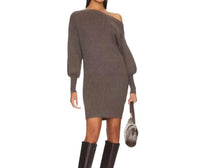 Line And Dot - Long Sleeve Sweater Mini Dress