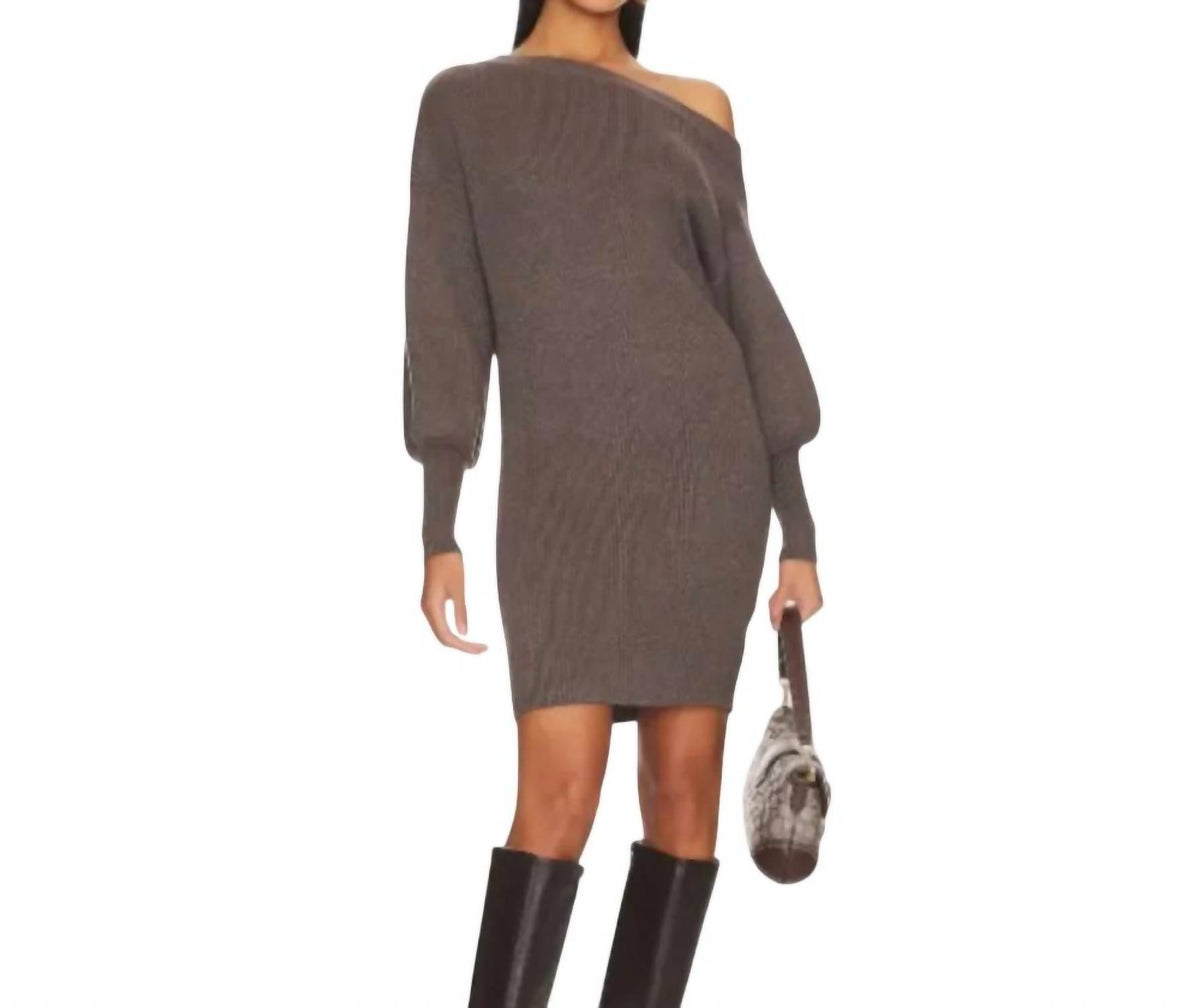 Line And Dot - Long Sleeve Sweater Mini Dress
