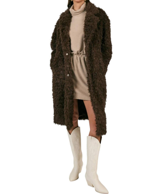 Sage The Label - Golden Days Long Faux Fur Coat
