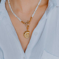 Gemelli - Biscayne Beaded Necklace With Shell Charm