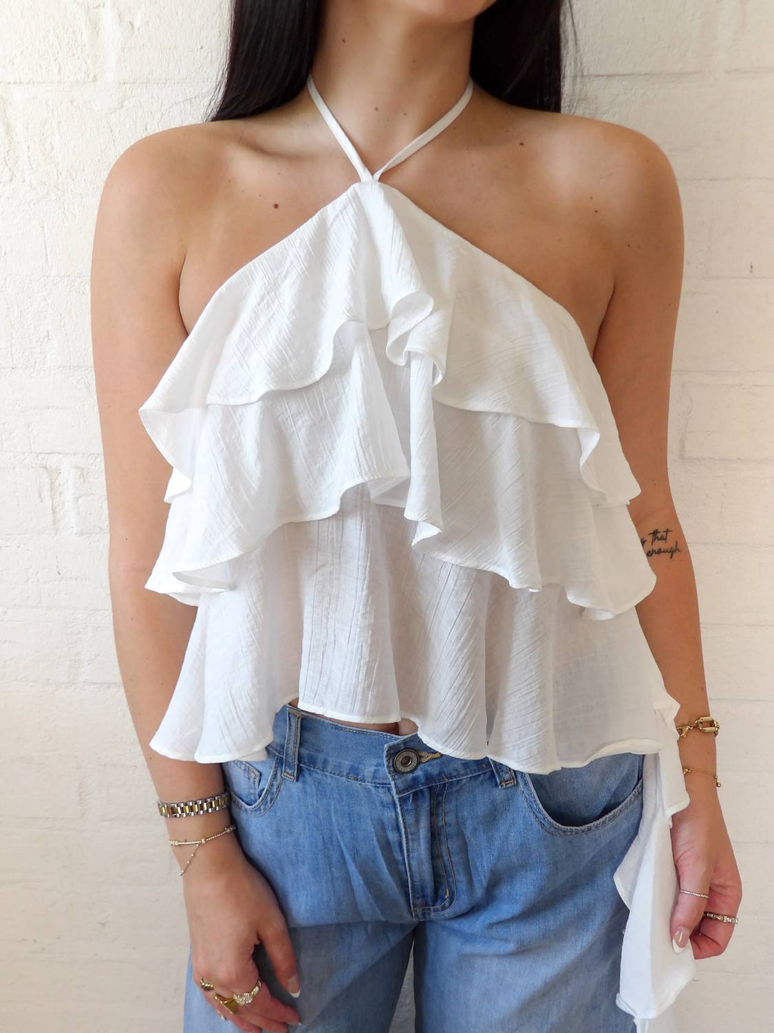 Pretty Garbage - The Bori Frill Halter Top