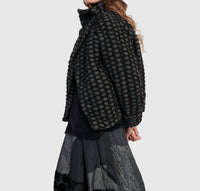 ALEMBIKA Vesper Cozy Moto Jacket in net - women's jacket - alternate view