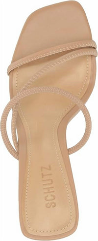 SCHUTZ Women's Chessie Sandals in true beige - women's heels - view 4
