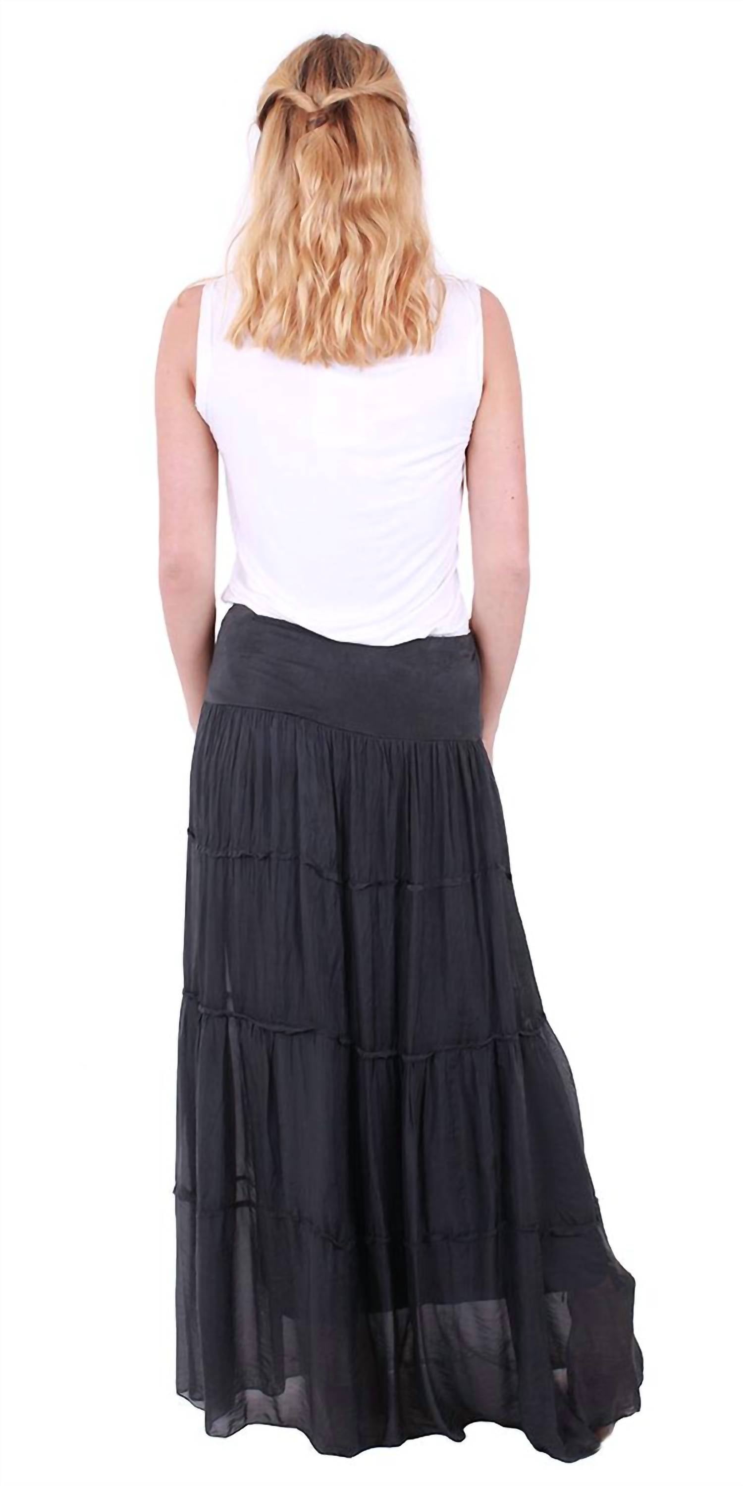 Gigi Moda - Solima Long Tiered Maxi Skirt