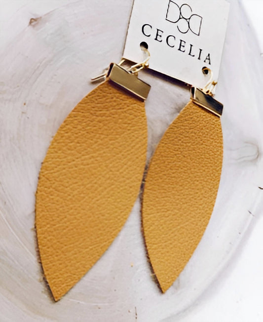 Cecelia New York - Women's Bar Leather Earrings