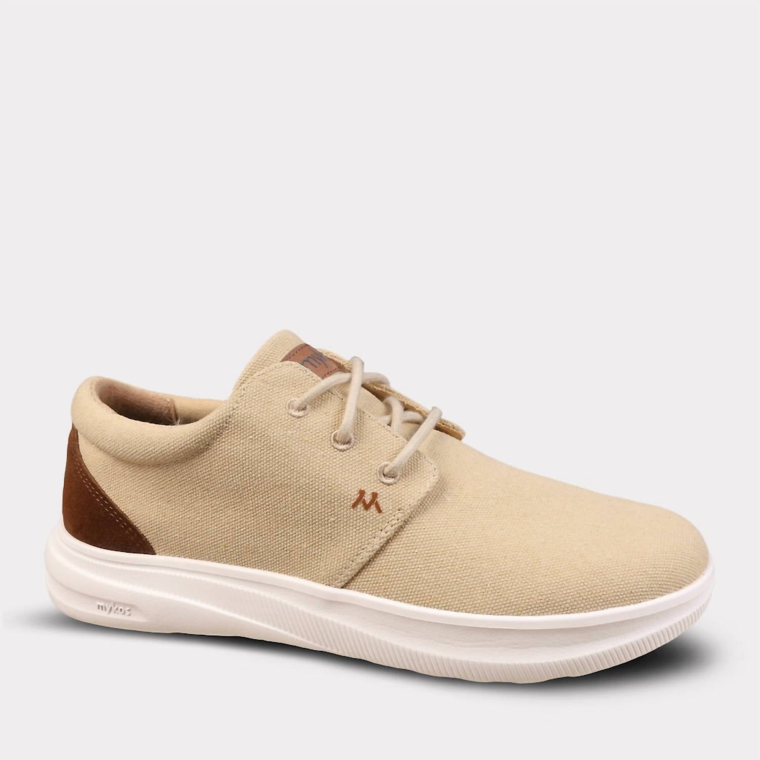 Mykos Men's Emerson Lace-up Travel Sneaker in taupe - men's sneaker - detail view