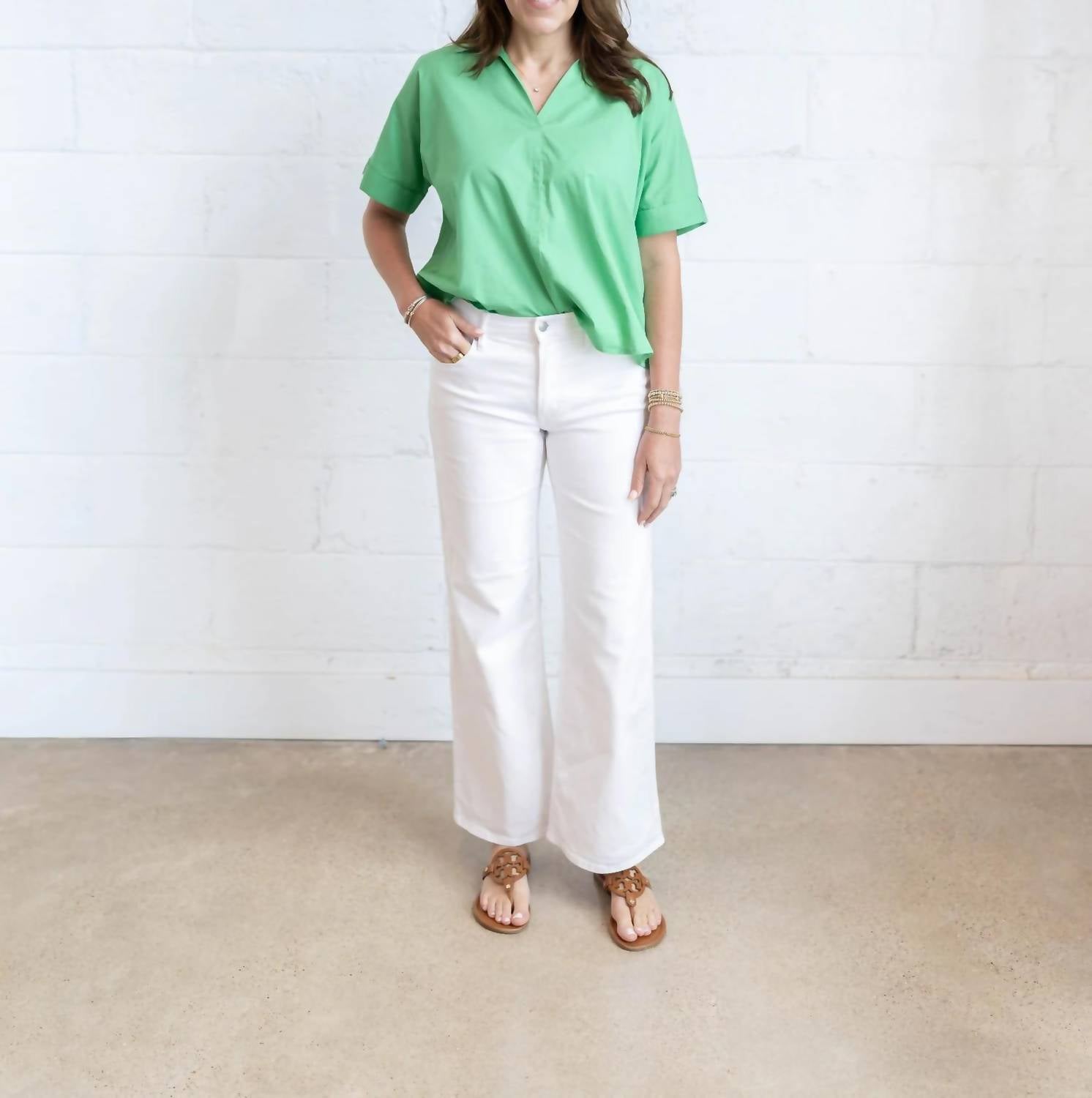 Ichi - Collar Short Sleeves Blouse