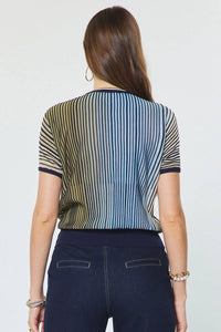 Current Air - Gradation Striped Sweater Blouse