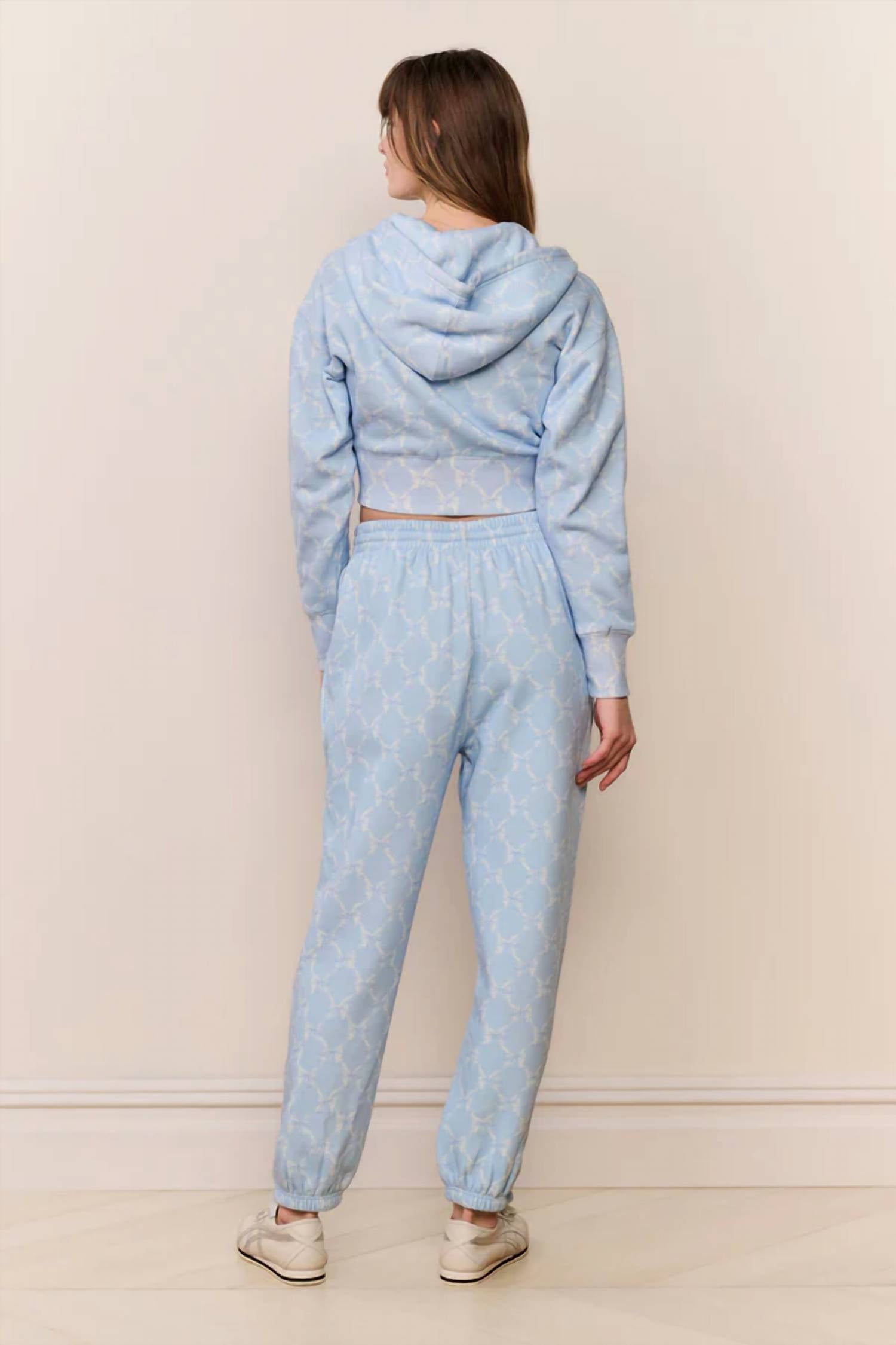 Loveshackfancy - Arienne Cropped Bow Print Hoodie