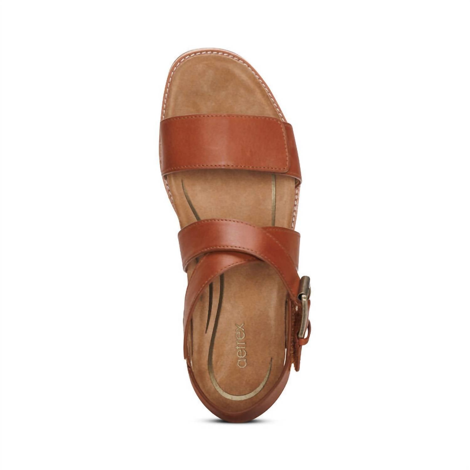 Aetrex - Women's Kristin Adjustable Cross Strap Low Heel Sandals