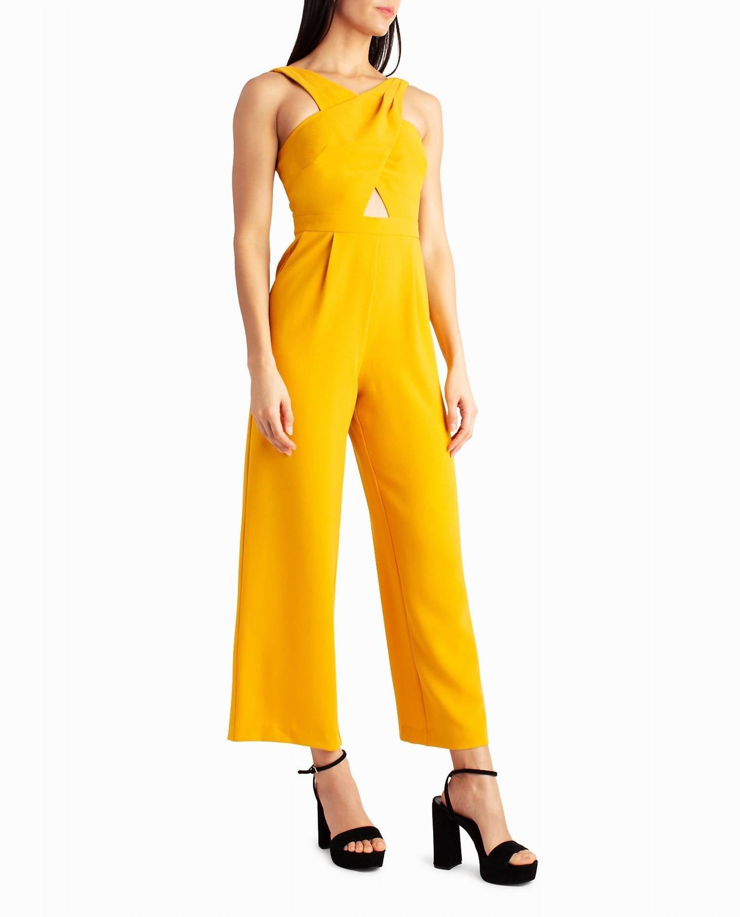 Nicole Miller - Charli Stretch Crepe Halter Neck Jumpsuit