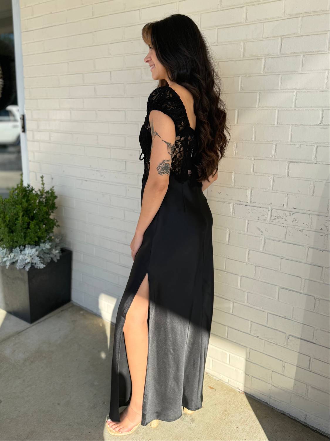 Dress Forum - Sutton Satin Lace Maxi Dress