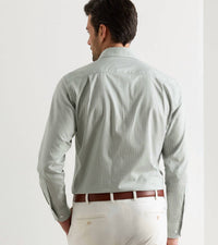 PETER MILLAR Dante Cotton Sport Shirt in light willow - men's shirt - detail view