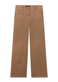 LUISA CERANO Authentic Wide-leg Denim Pants in hanf - women's pants - view 4
