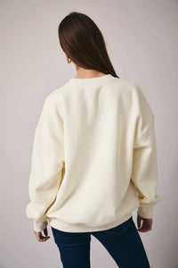 Sunday Edition - Graphic Embroidered Fleece Sweatshirt