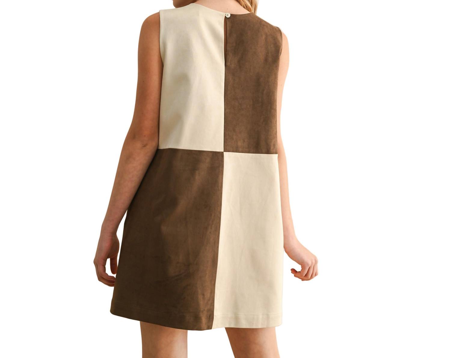 Miou Muse - Ava Suede Mini Shift Dress