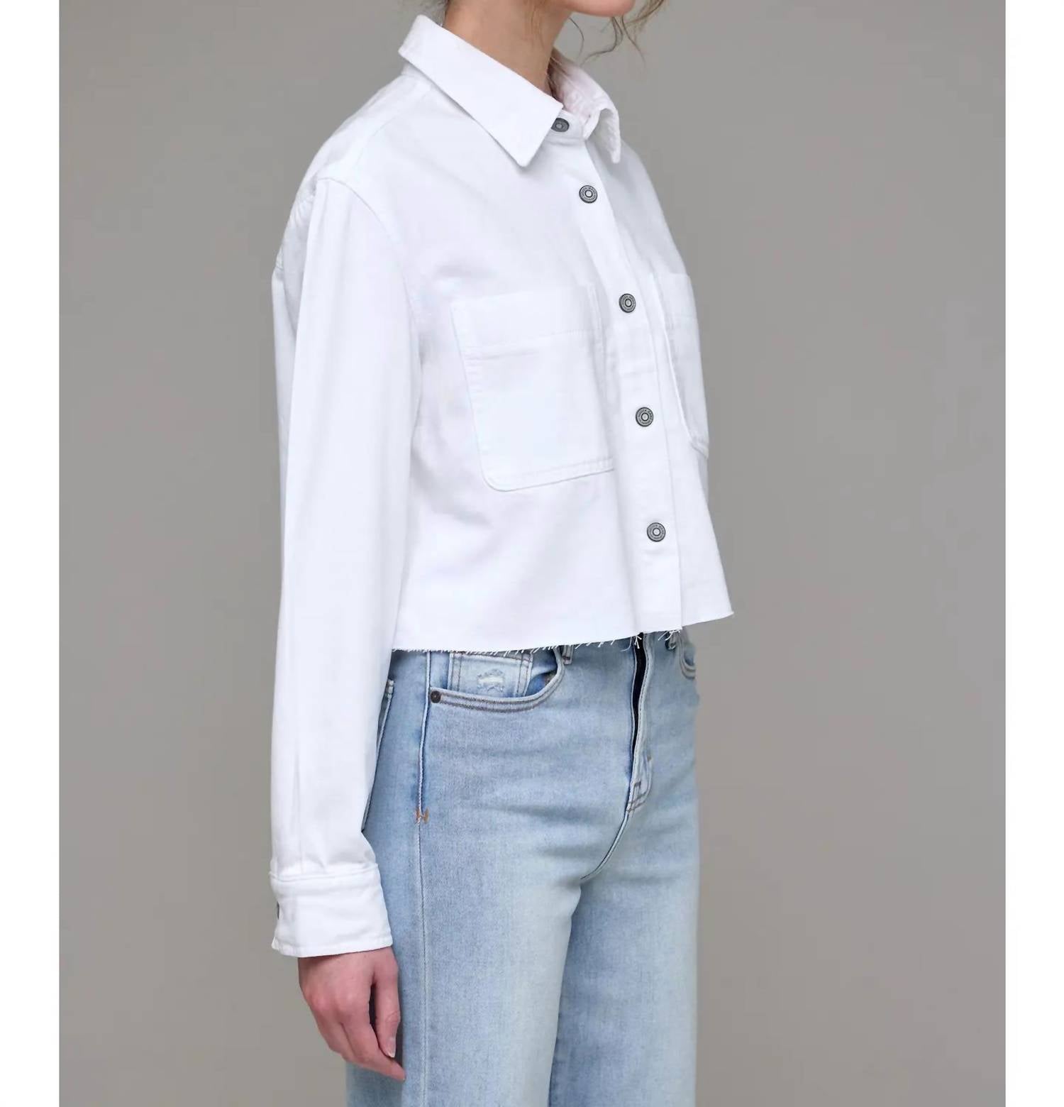 Hidden - Cropped Denim Shirt