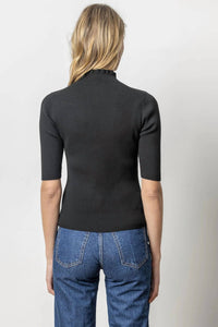 Lilla P - Ruffle Mock Neck Sweater