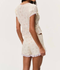 Loveshackfancy - Adina Lace-trimmed Floral Shorts