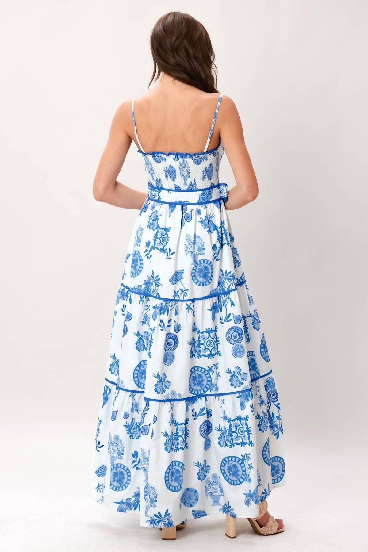 Flying Tomato - Printed Woven Maxi Dress