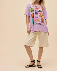 DAYDREAMER The Beach Boys Backstage Merch Tee in hazy orchid - women's t-shirt - alternate view