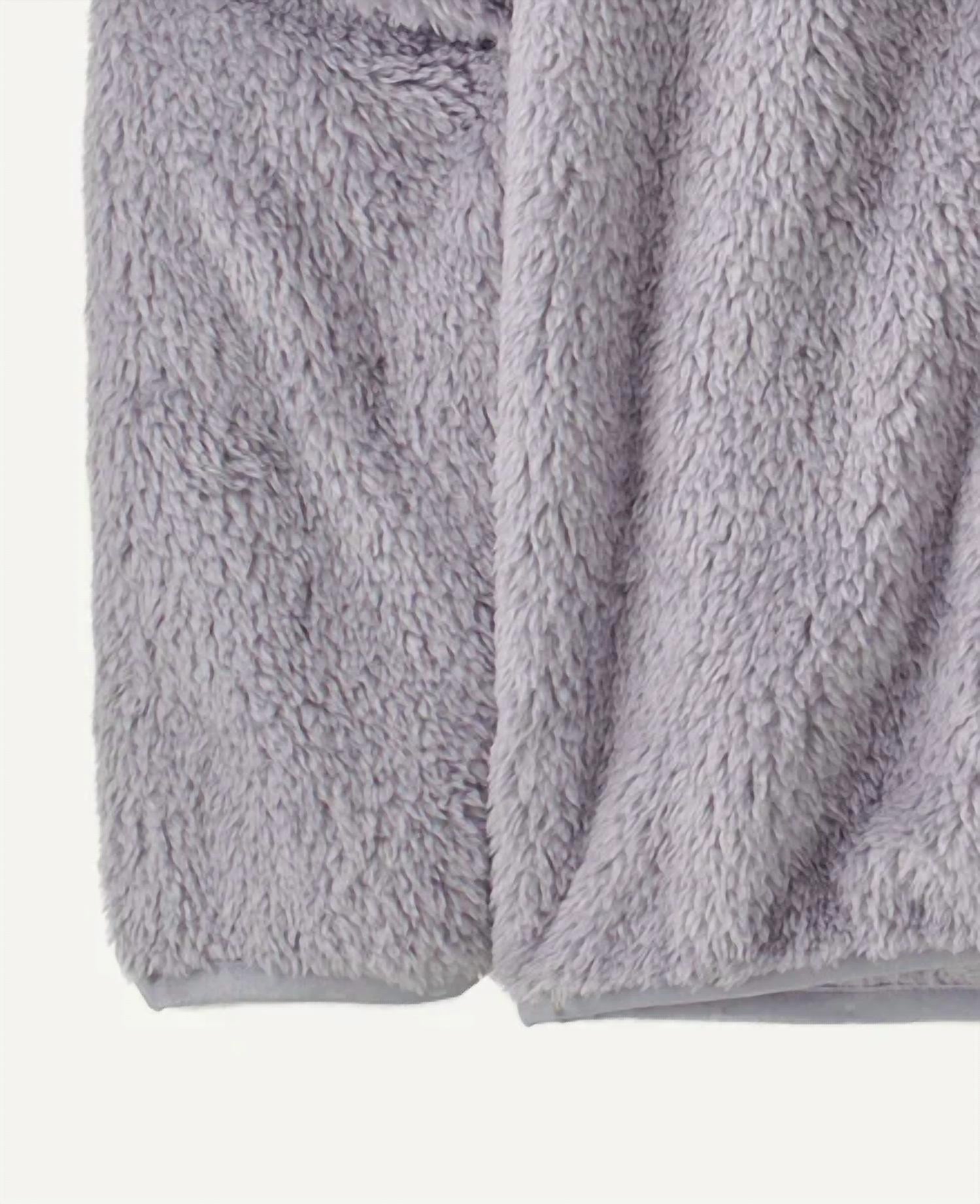 Patagonia Women's Los Gatos Quarter Zip Fleece Sweater in permafrost purple - women's sweater - detail view