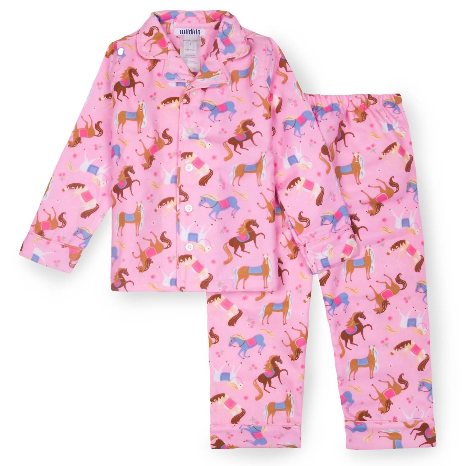 Girl's Horse Flannel Pajamas