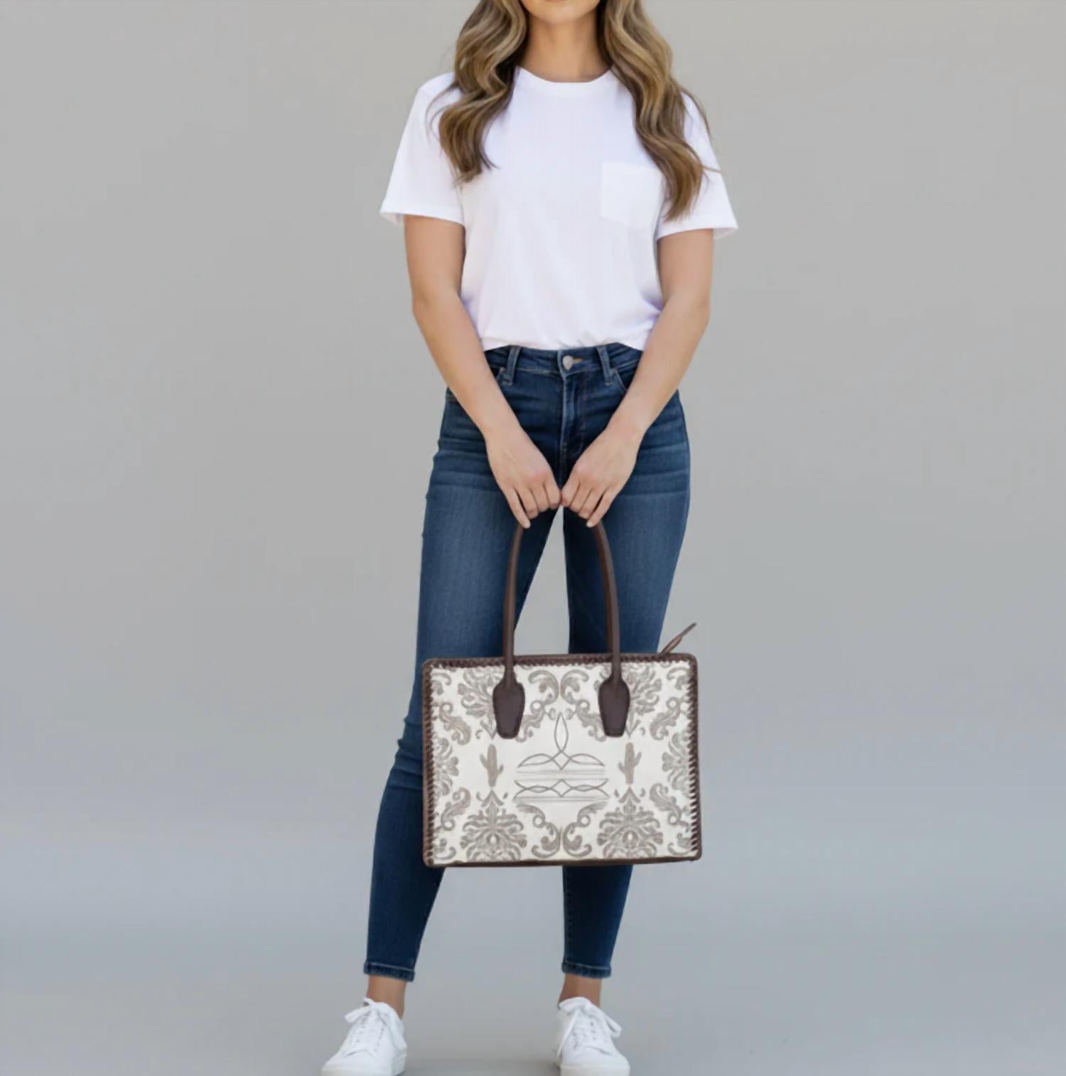 American Darling - Women's Hair On Genuine Western Leather Tote Bag