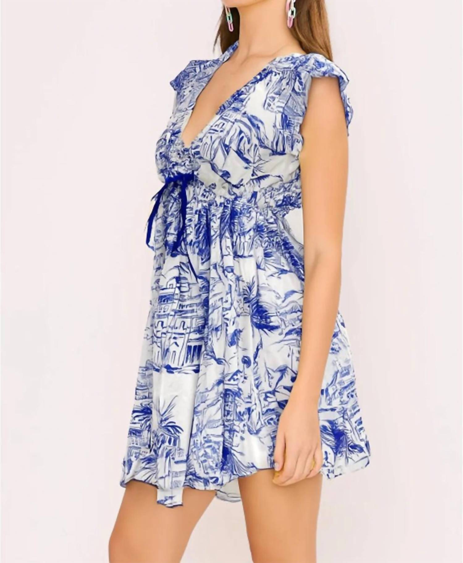 Meet Me In Santorini - Santorini Coastal Mini Dress